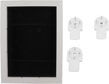 Kids Art Frame White, Front Opening Art Display Frame with Storage Box, 33x24cm - Changeable Oil Painting Display, Large Capacity for Artwork Storage White