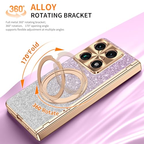 Étui Moto Razr Plus 2026 violet clapet aimanté et bague de support - 3
