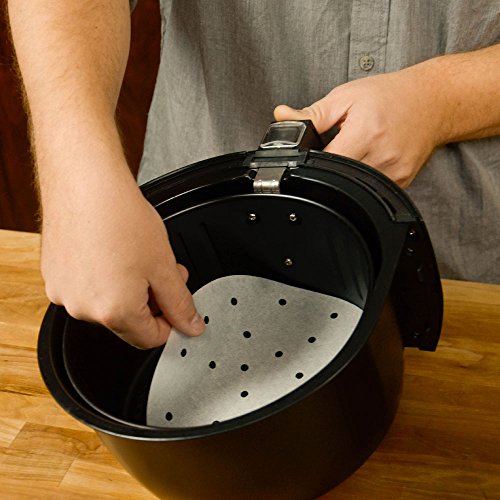 image for GoWISE USA GWA0006 Perforated Parchment Non-Stick Liners for Air Fryer