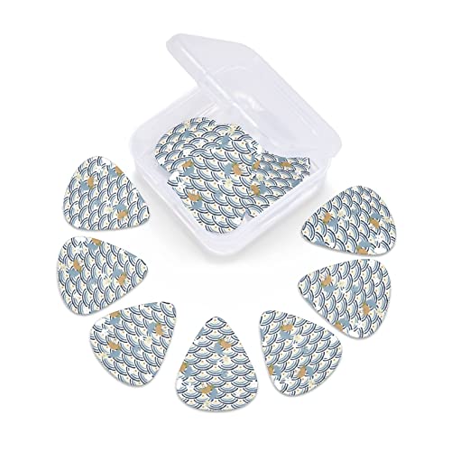 Lot de 12 médiators en forme d’écailles de sirène Ginkgo Biloba Wave Blanc pour guitare électrique, basse acoustique, cadeau avec boîte - Les Beatles, Paul McCartney, John Lennon, RIngo Starr, George Harrison Lot de 12 médiators en forme d'écailles de sirène Ginkgo Biloba Wave Blanc pour guitare électrique, basse acoustique, cadeau avec boîte – Image 4