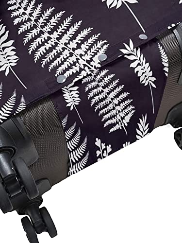 Image of Cortina Leaf Design Travel Suitcase Eco-Friendly Cover | Small | Fits 18-22 Inch Luggage | Polyester-Spandex | 55cm (20 inches) | Luggage Protectors | Anti Scratch /Dust | Pack of 1 | Black