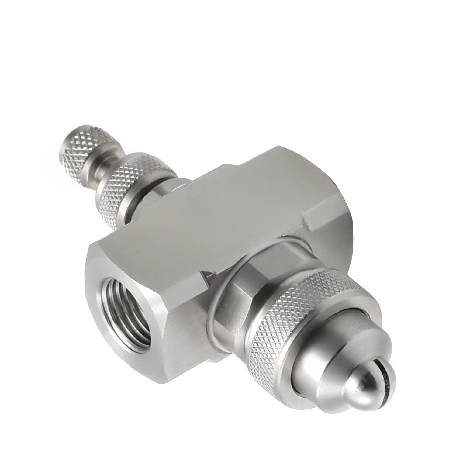 SOHNVWTGD 1/4BSP Female Thread 130 Degree Round Spray Air Atomizing Mist Nozzle 304 Stainless Steel