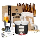 Brew Monkey® Kit Per Fare La Birra Bionda | Kit Luxe 5 L | 6,4% VOL. | Kit Per La Produzione Di Birra A Casa | Idee Regalo Uomo | Kit Birra | Regali Uomo Originali | Regalo Uomo Natale