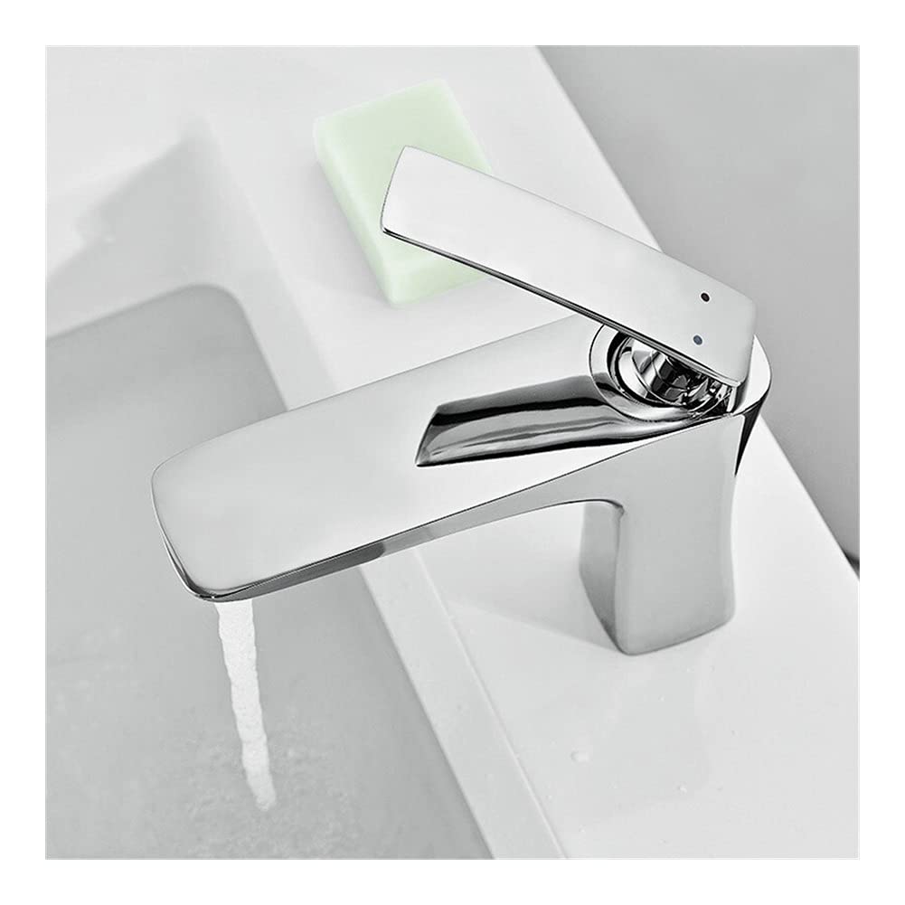 Mitigeur de lavabo haut de gamme finition chrome pour vasque de bain