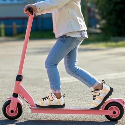 Little Kid Boys Girls Tennis Shoes Kids Slip on Running Sneakers Wide Casual Barefoot Shoes Cute Strawberry Pattern（Black Sole）4