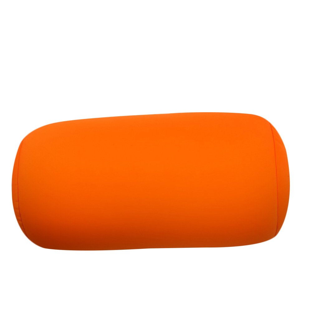 Uminilife Orange 31X17cm Micro Mini Microbead Roll Pillow Neck Column Pillows Squishy Mooshi Beads Offer Comfort & Support For Travel (Orange)