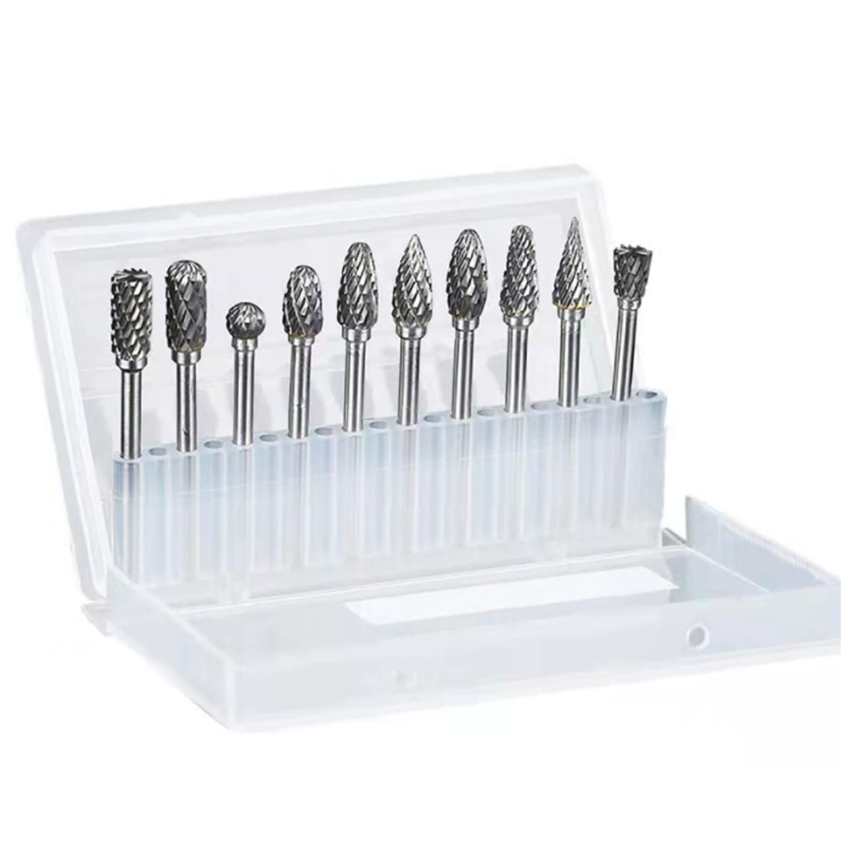 EDIONS 10 PCS Double Cut Carbide Rotary Burr Set