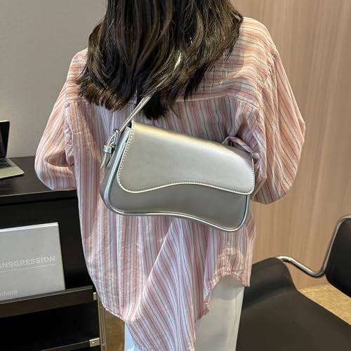 Image of PU Leather Tote Bag for Women with 2 Removable Straps and Zipper Closure