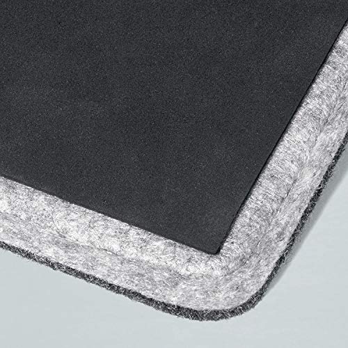 Image of House of Quirk Felt Desk Pad Laptop Keyboard Mouse Pad with Paper and Pen Pocket for Desktops (Dark Grey) 60x40cm