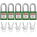 SAFBY Lockout Tagout Locks, Safety Padlock, Keyed Differently Loto Safety Padlocks for Lock Out Tag Out Kits Station (Green NO.1-10)
