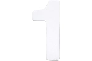 Bright Creations White Styrofoam Number 1 for Crafts, 12 Inches