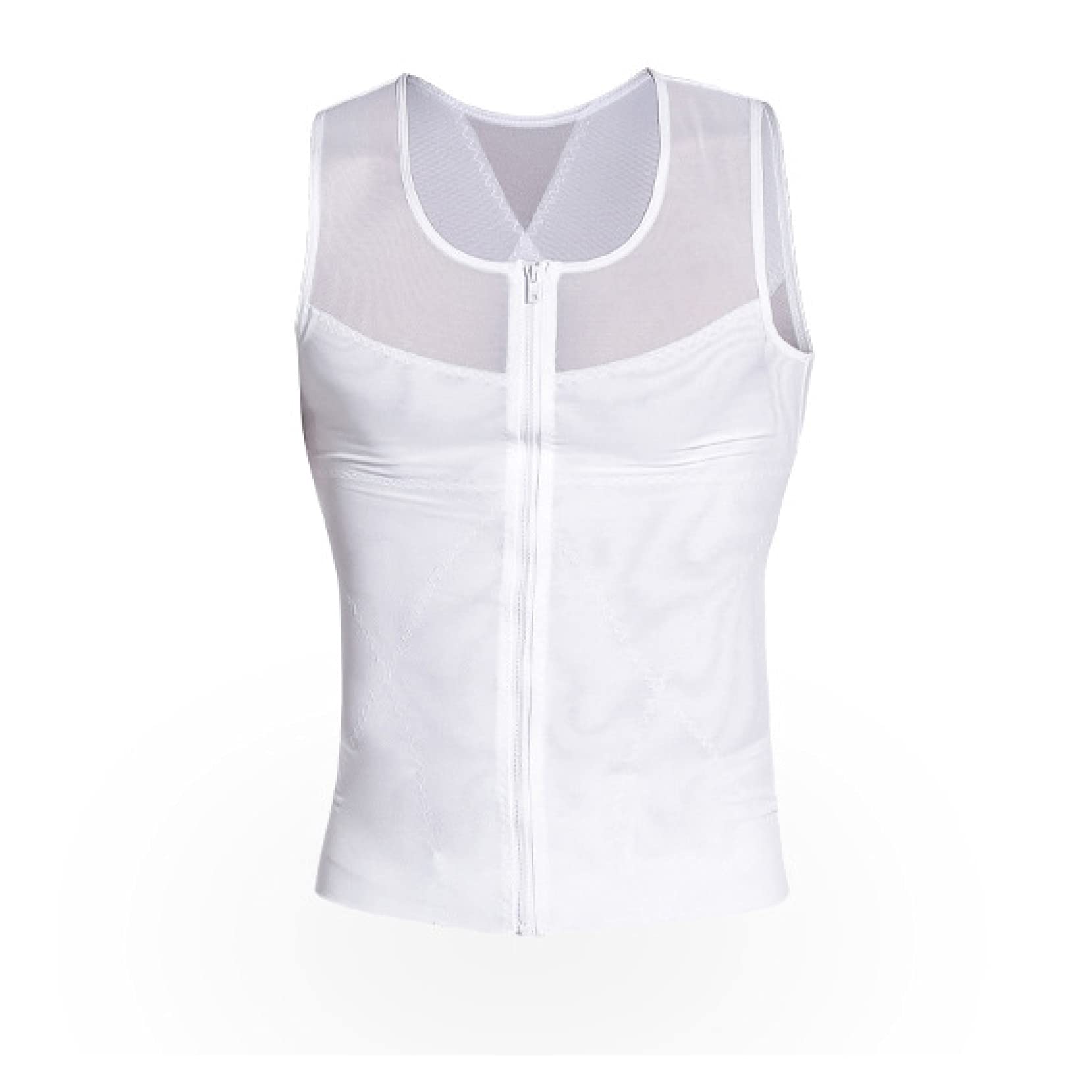 TTDGYYXW Top Modellanti da Uomo - Magliette compressive per Il Controllo della Pancia con Gancio e Cerniera - Magliette da Allenamento per dimagrire