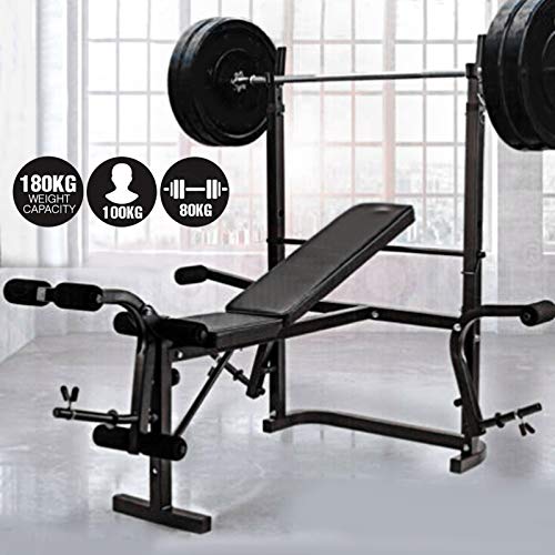 Opvouwbare halterset, verstelbaar, voor fitness en halterbank, krachttraining, met hellings- en hellingscapaciteit, van PU-leer voor gewichtheffen - Image 8