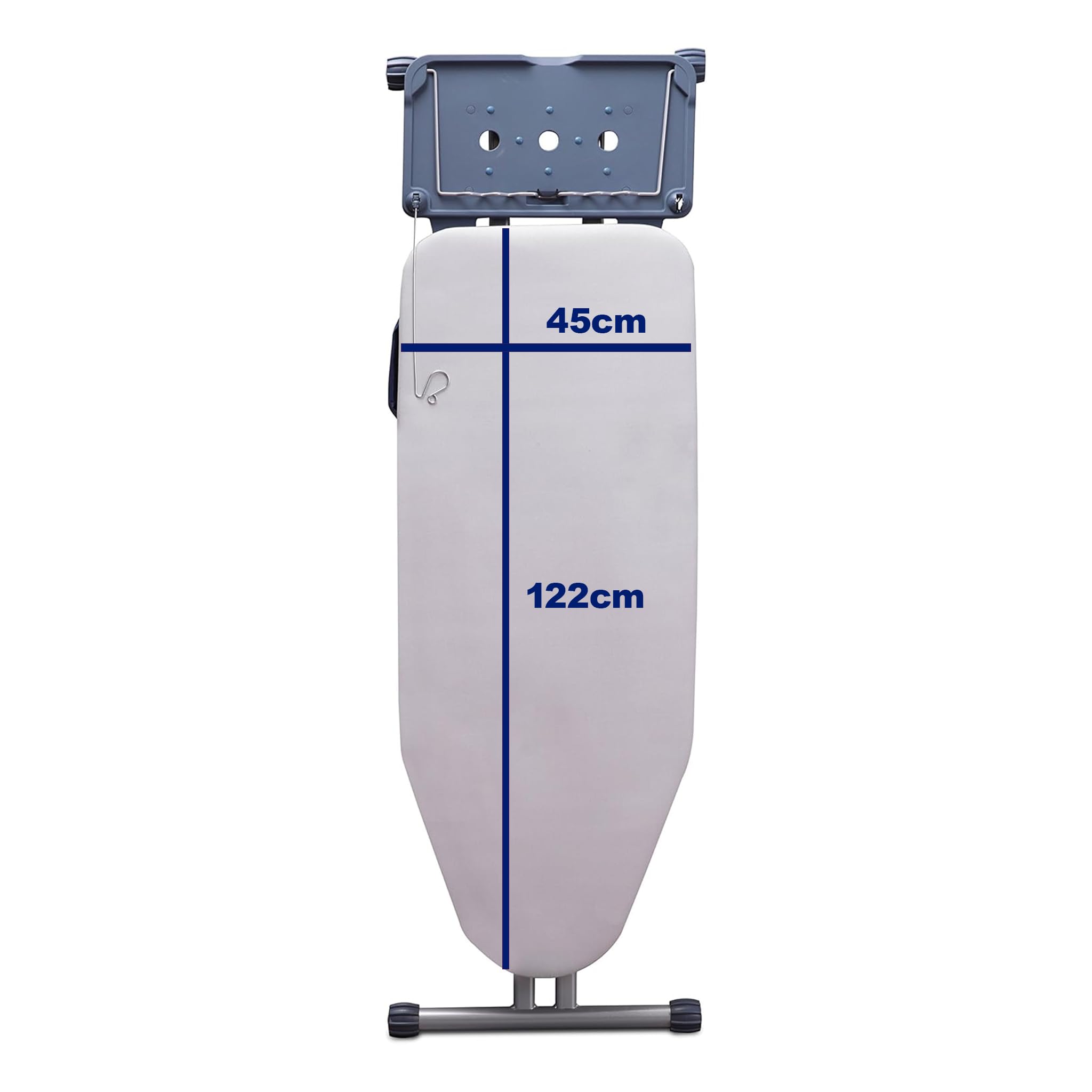 Asse da Stiro XXXL Extra-Large Professionale, 8 Funzioni, Alette Retrattili Brevettate, Altezza Regolabile 6 Livelli, Porta Ferro e Appendi camicie - Rivestimento 100% Cotone