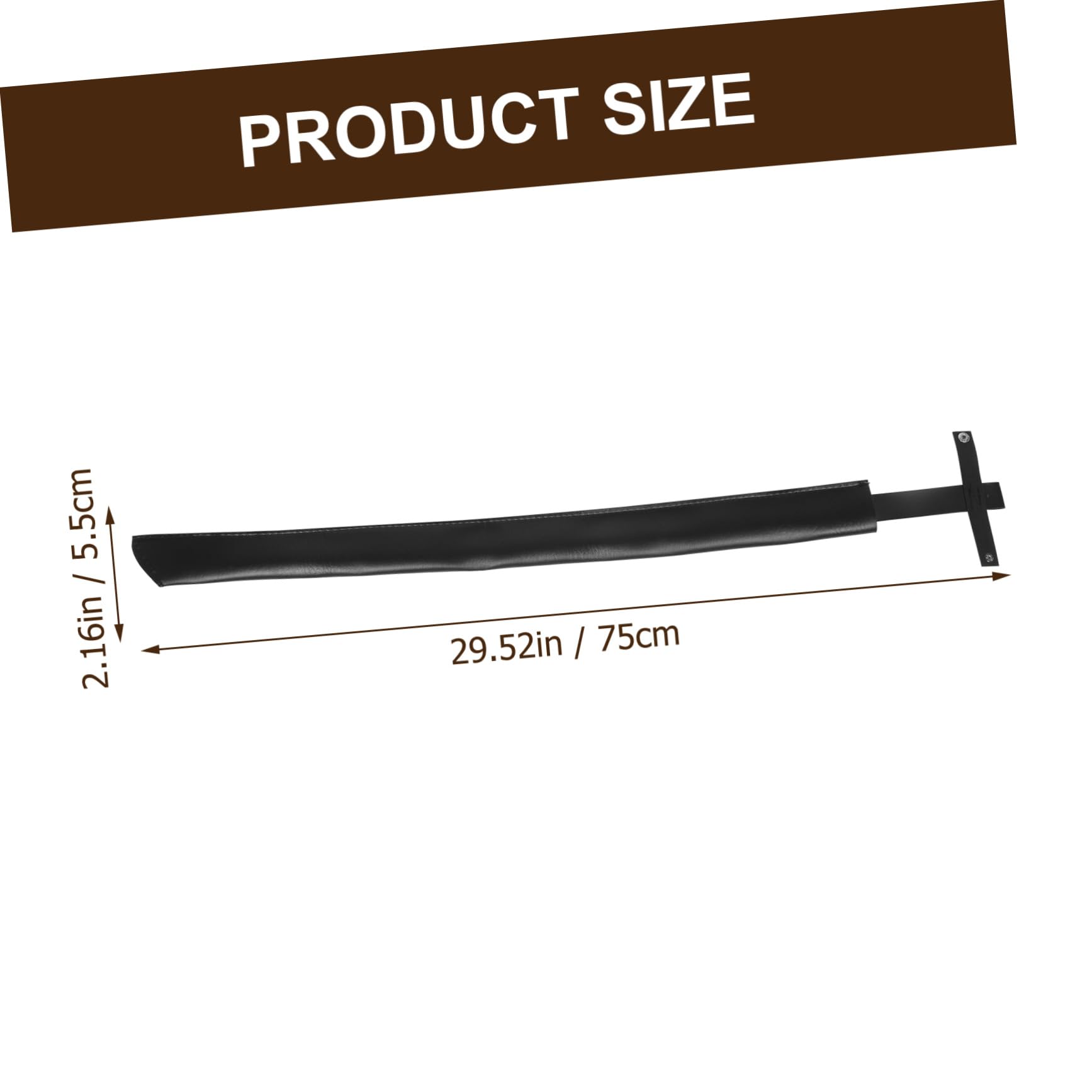 LIOOBO Leather Fabric Sword Bag Large Sword Scabbard Adjustable Shoulder Bag for Martial Arts Swords Long Sword Case Fade-resistant