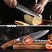 KONOLL Kitchen Knife Set of 5 pcs Japanese AUS-8 Steel Forged Handmade Chef Knives Set without block For Chef Gift Box knofe Set Ultra Sharp with Full Tang Large Wood Handle