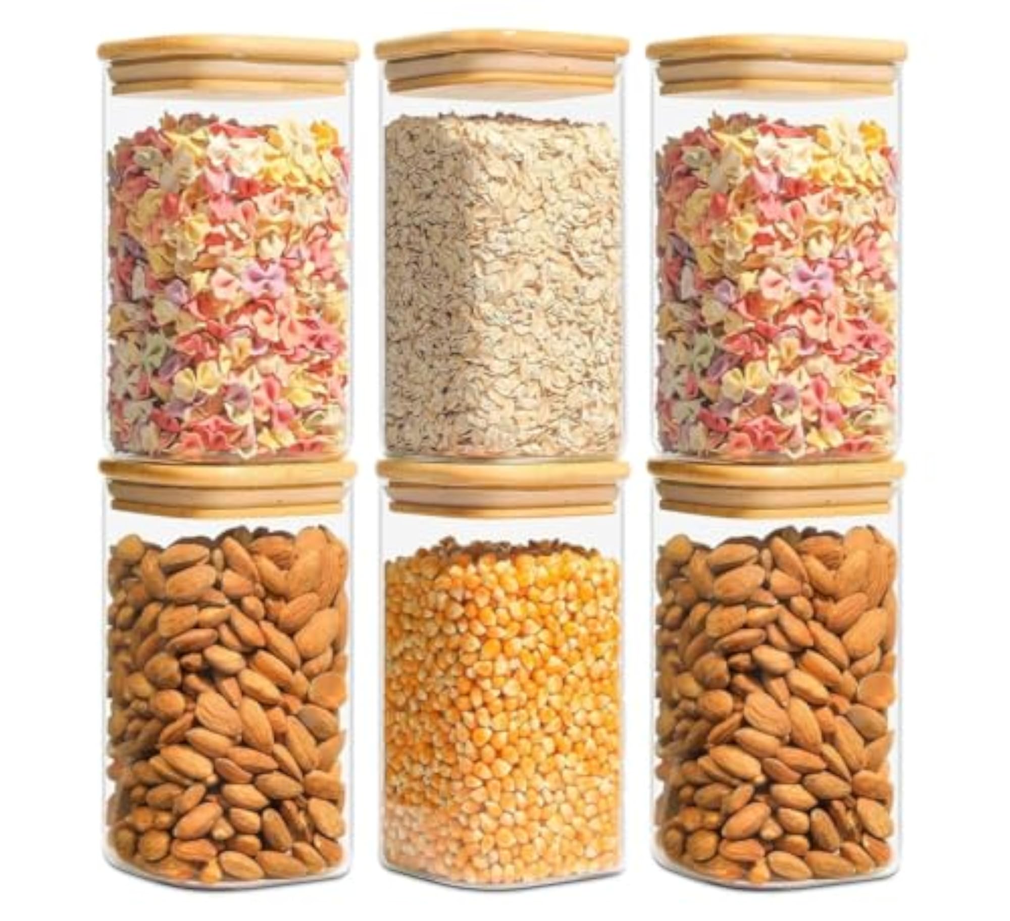 1200 ML Glass Food Storage Containers with Bamboo Lid