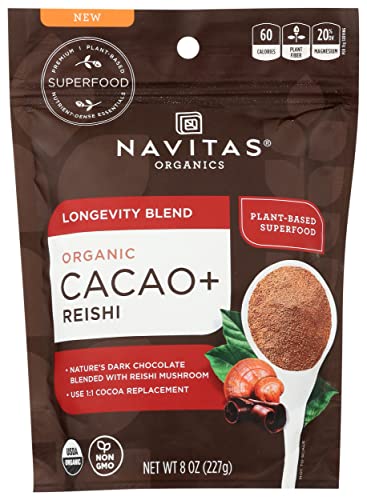 Navitas Naturals, Superfood Blend Longevity Cacao Reishi Organic, 8 Ounce