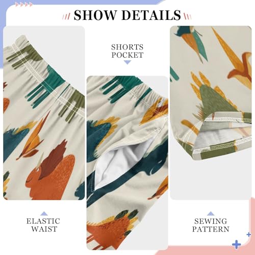 Cute Colorful Dinosaurs Pajama Pants Soft Lounge Sleepwear PJ Bottoms with Elastic Waist Ages 6-14 Years4