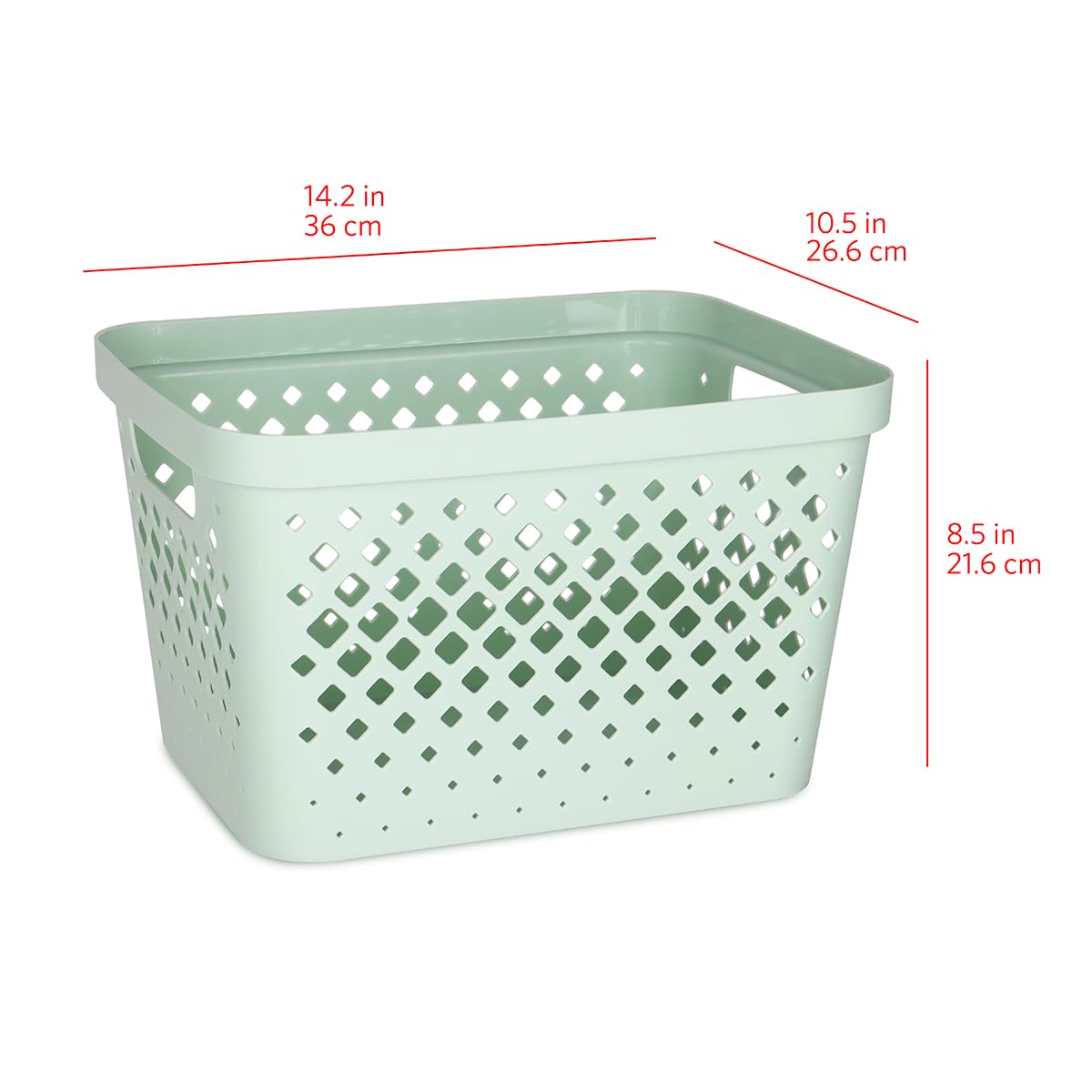 Glad Plastic Storage Basket Set, Value Pack Of 6 Open