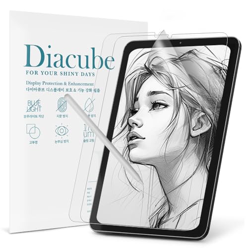 Diacube [2 Pack Paperfeel Screen Protector For iPad Mini 7th Generation 8.3 inch 2024, Anti-Glare Matte PET Film for Drawing and Writing Like on Paper, High Touch Sensitivity, Easy Installation
