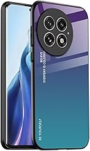 EASSGU Case Suitable for OnePlus 13 5G (6.82 Inches), Glass Back with Colour Gradient, Anti Drop and Anti-Scratch Mobile Phone Case - Purple/Blue