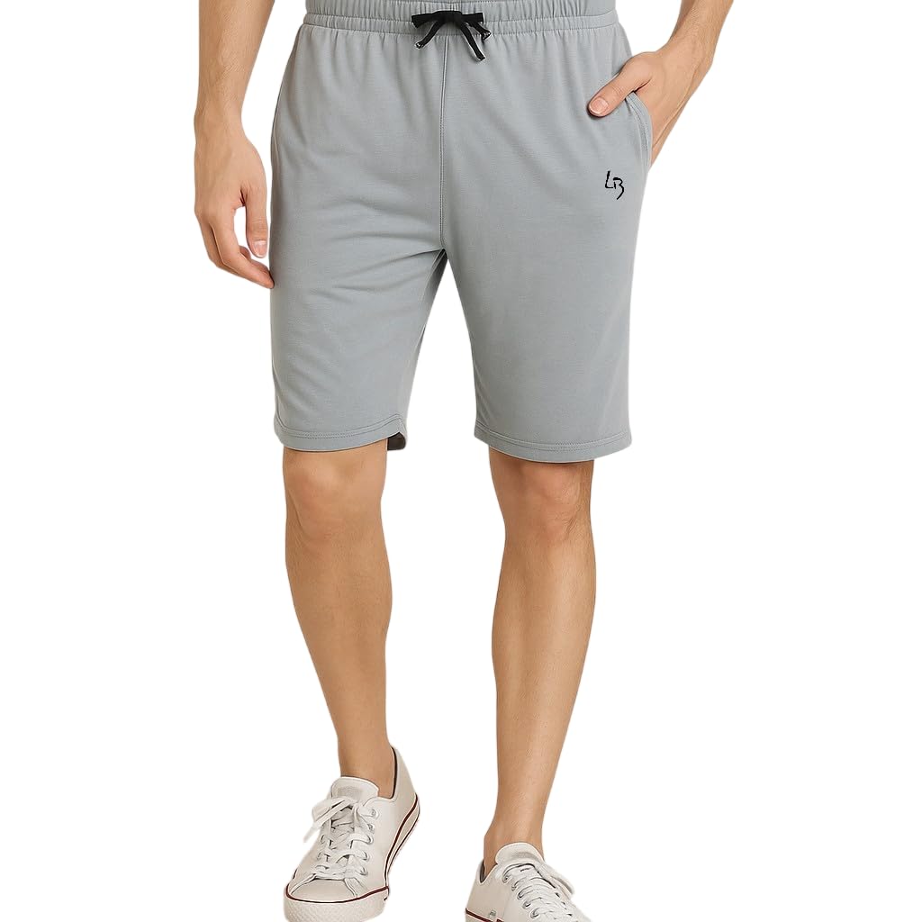 leebonee Men's Solid Cotton Shorts-picture-13