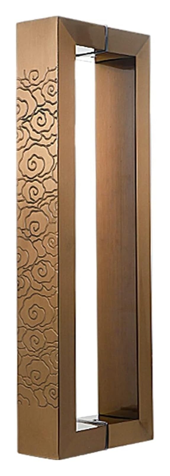 LQZAXSRDR Sliding Barn Door Handle, Sliding Barn Door Handle Rectangle Pattern Carve Easy Install Multicolor Multiple Sizes(C,Length 60cm(24inch))