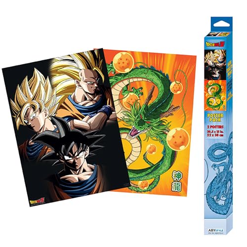 GB eye - DRAGON BALL Z Set 2 Chibi Posters Goku & Shenron (52 x 38 cm)