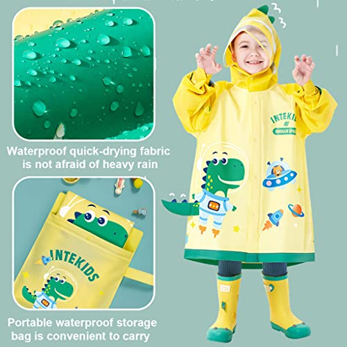 Image of Kids Raincoats Hooded Rain Poncho Waterproof Rain Jacket Boys Girls Rain Suit Cute 3D Cartoon Rainwear 2-12 Years