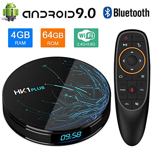 HK1 Plus Android TV Box [4G+64G] Smart TV Box mit Amlogic S905X2 Quad Core ARM Cortex A53/Dual WiFi 2.4G/5.0G /100M/HDMI 2.1/4K HD/USB3.0/ BT4.0