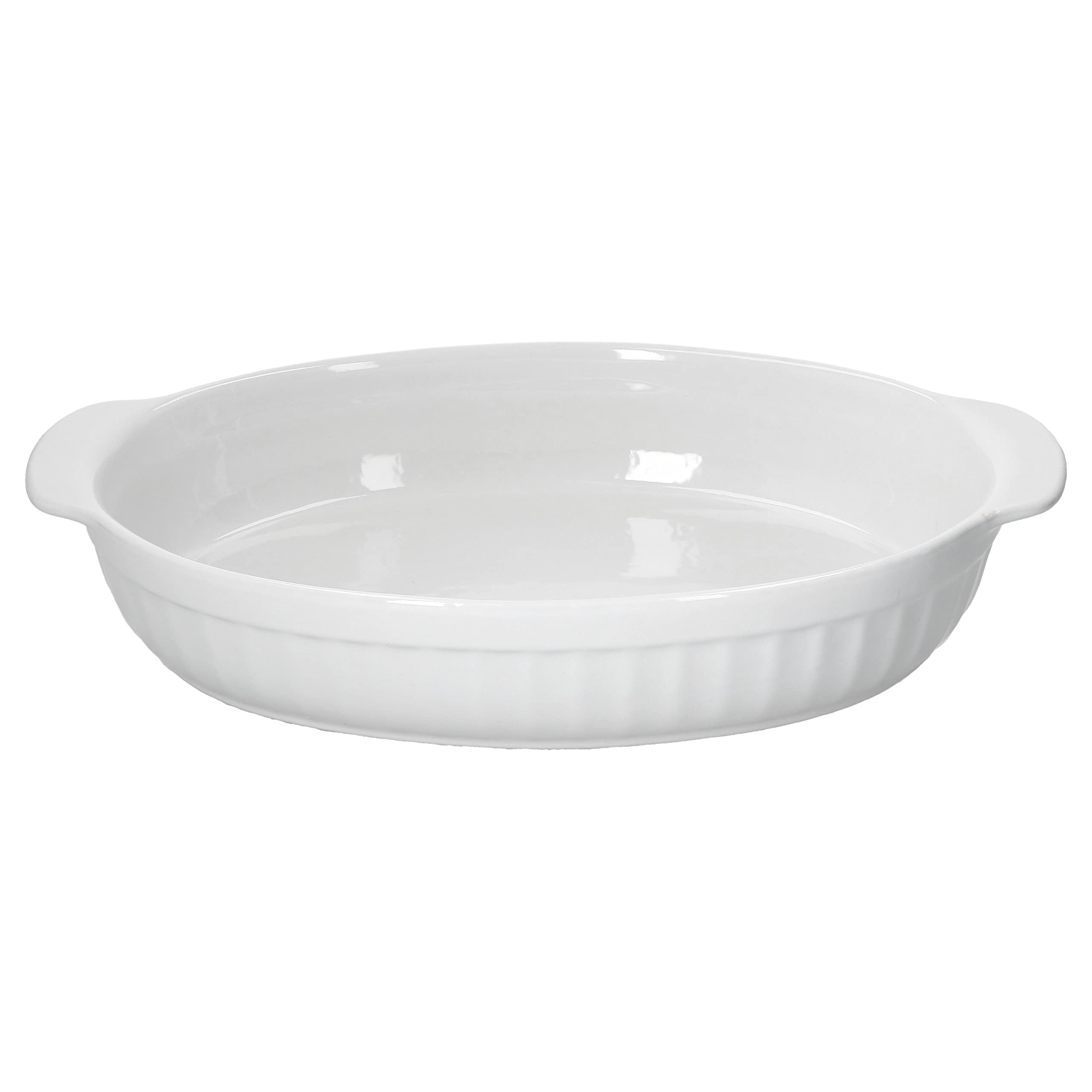 MamboCat Lot de 2 grands plats à gratin ovaux avec anses I Blanc Céramique 1,8 l Passe au four I Bols de service Blanc ignifuge I Plat antipastique I Plat à four 36 cm