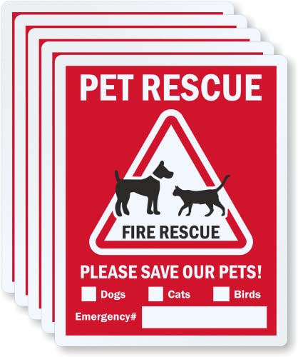 Signalisation pet rescue pour informer les pompiers et sauver vos animaux en cas d'incendie
