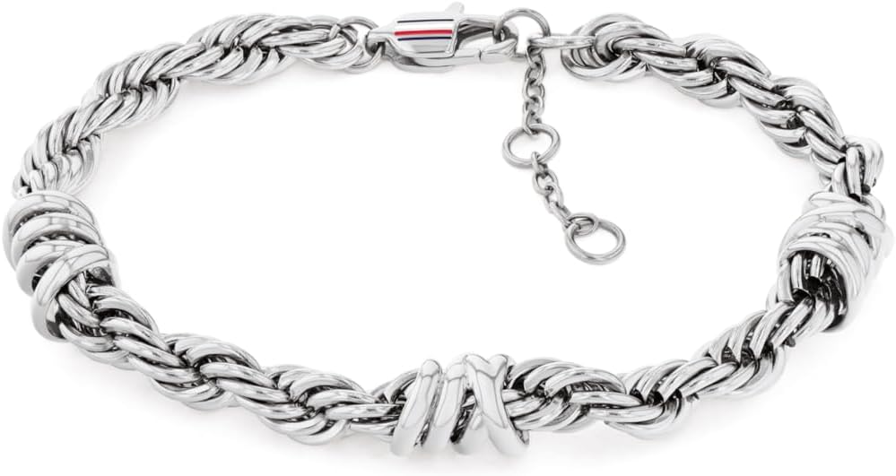 Tommy Hilfiger Women’s Nautical Charms Bracelet with Signature Stripe and Lobster Clasp