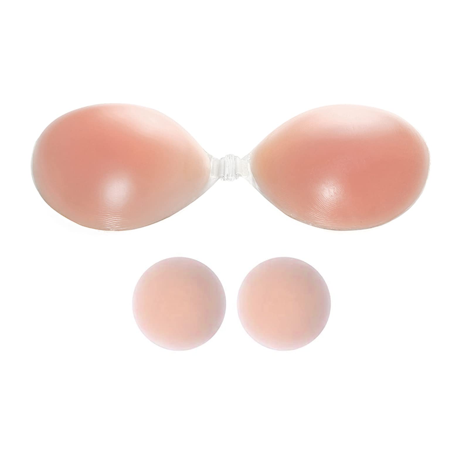 Kibon Silicone Sticky Bra Push up Bra Reusable Adhesive Strapless Bra, C Cup