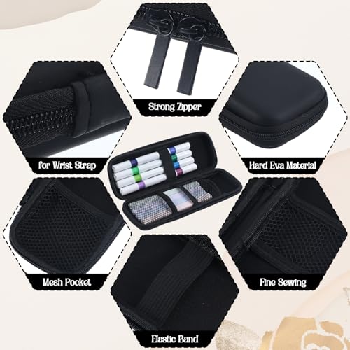 Image of 1 PCS Black Hard Pencil Case Box, Slim Small Pencil Case Hard Shell Pencil Holder Pen Case Organizer Box for USB Cable, Earphone, Fountain Ballpoint Pens (Black)