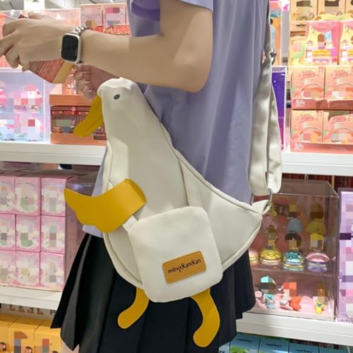 Y2K Cute Duck Crossbody Bag for Women Funny Large Capacity Cartoon Shoulder Bag Daypack for Travel4