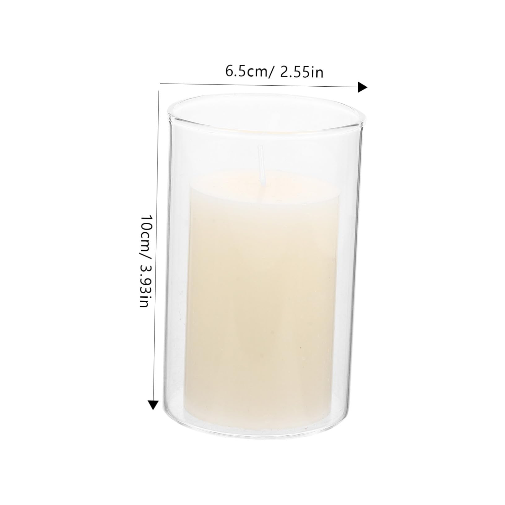 Vaguelly Glass Container Candle for Home Decor Decorative Burn Candle for Parties Weddings Festivals for Romantic Ambiance Table Centerpieces