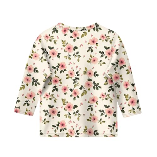 Teen Girl Tops 3/4 Sleeve Crew Neck Cute Shirts Graphic Blouses Elbow Sleeve Pullover Tops Fall Clothes 5-16 Years2