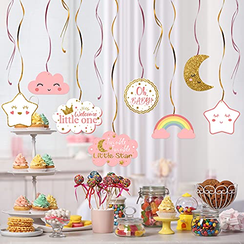 Lingteer Twinkle Twinkle Little Star Swirls Streamers - Cheers To Baby Shower Birthday Party Hanging Decorations - Girl. #TOP4