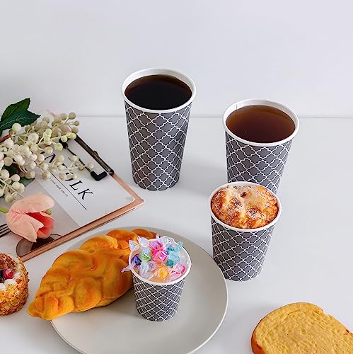 Lamosi Coffee Cups 12 oz 180 Pack, Disposable Coffee Cups, Disposable Cups,12 oz Hot Cups,12 oz Paper Coffee Insulated Cups for Cold Hot Drinks (No Lids) - Thumbnail 4