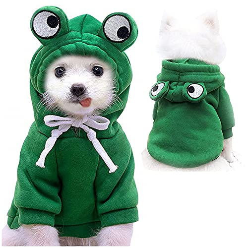 Aeitpet Manteau Chien Sweat a Capuche pour Chien avec Casquette et Poche, Manteaux d'hiver pour Chiens, Habit Vetement Chaud pour Chien Petite Moyen Taille Cover