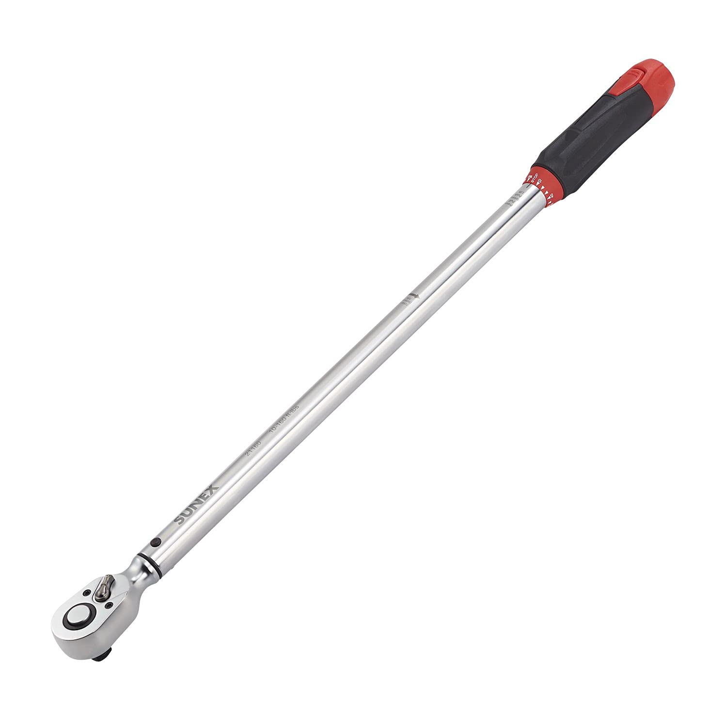 SUNEX TOOLS 21160 1/2-Inch Drive Indexing Torque Wrench, 10-160 ft