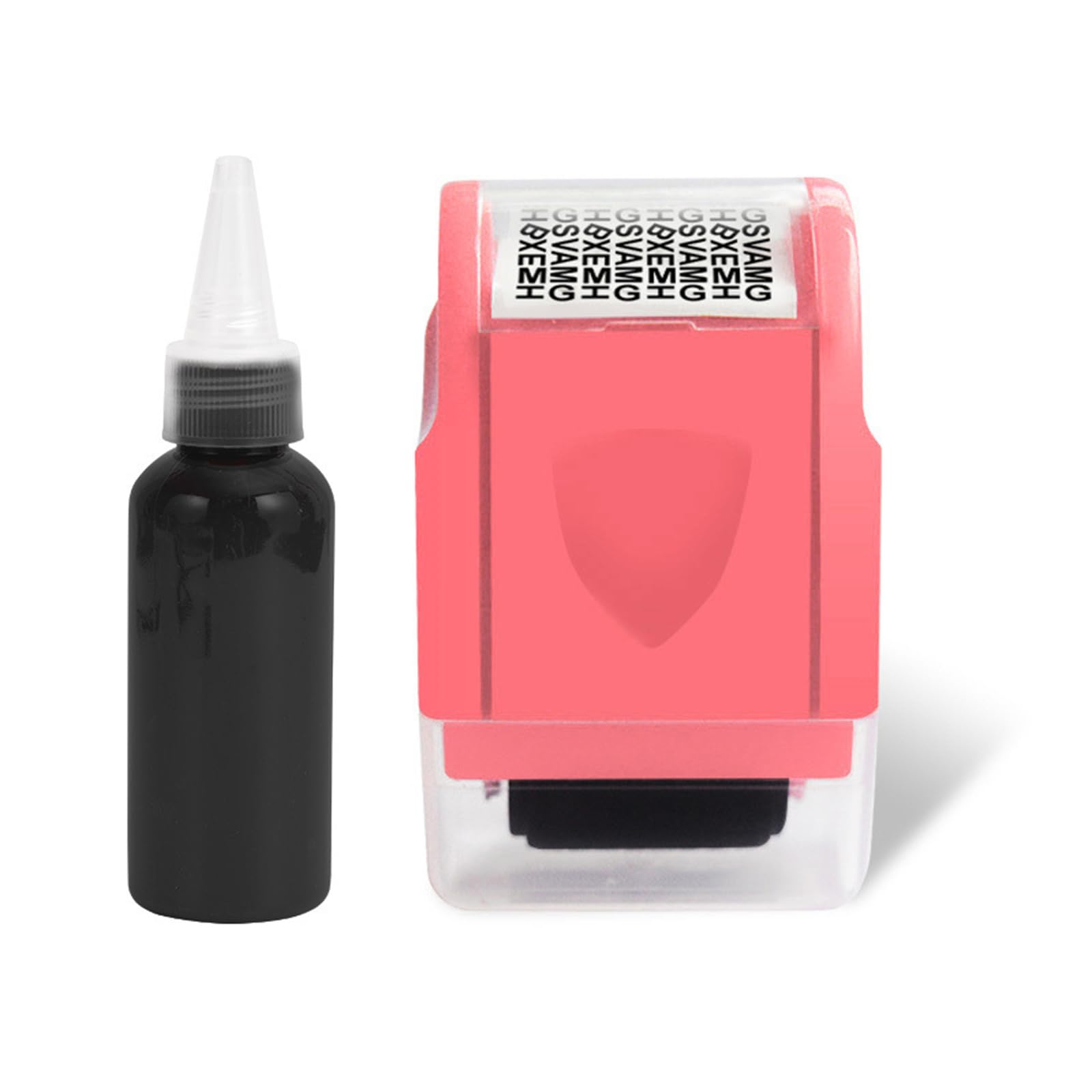 Hredyqw Privacy Theft Stamper with Clear Lid Security Roller Stamper for Confidential Document Mail Address
