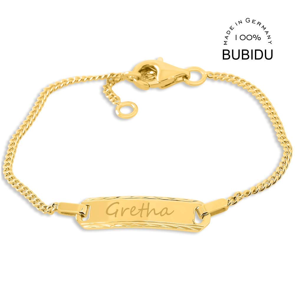 Taufarmband Gravur Gold Kinderarmband mit Wunschgravur Armkettchen Taufe Babyarmband Taufgeschenk Taufschmuck Gravur Namensarmband Baby Mädchen Geschenke personalisiert