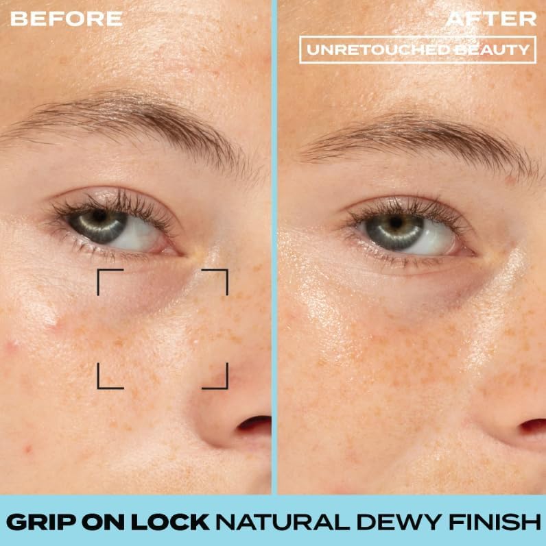 Grip On Lock Water-Based 12-Hour Face Primer, Hydrating, Aloe Vera, Niacinamide, 1-Pack