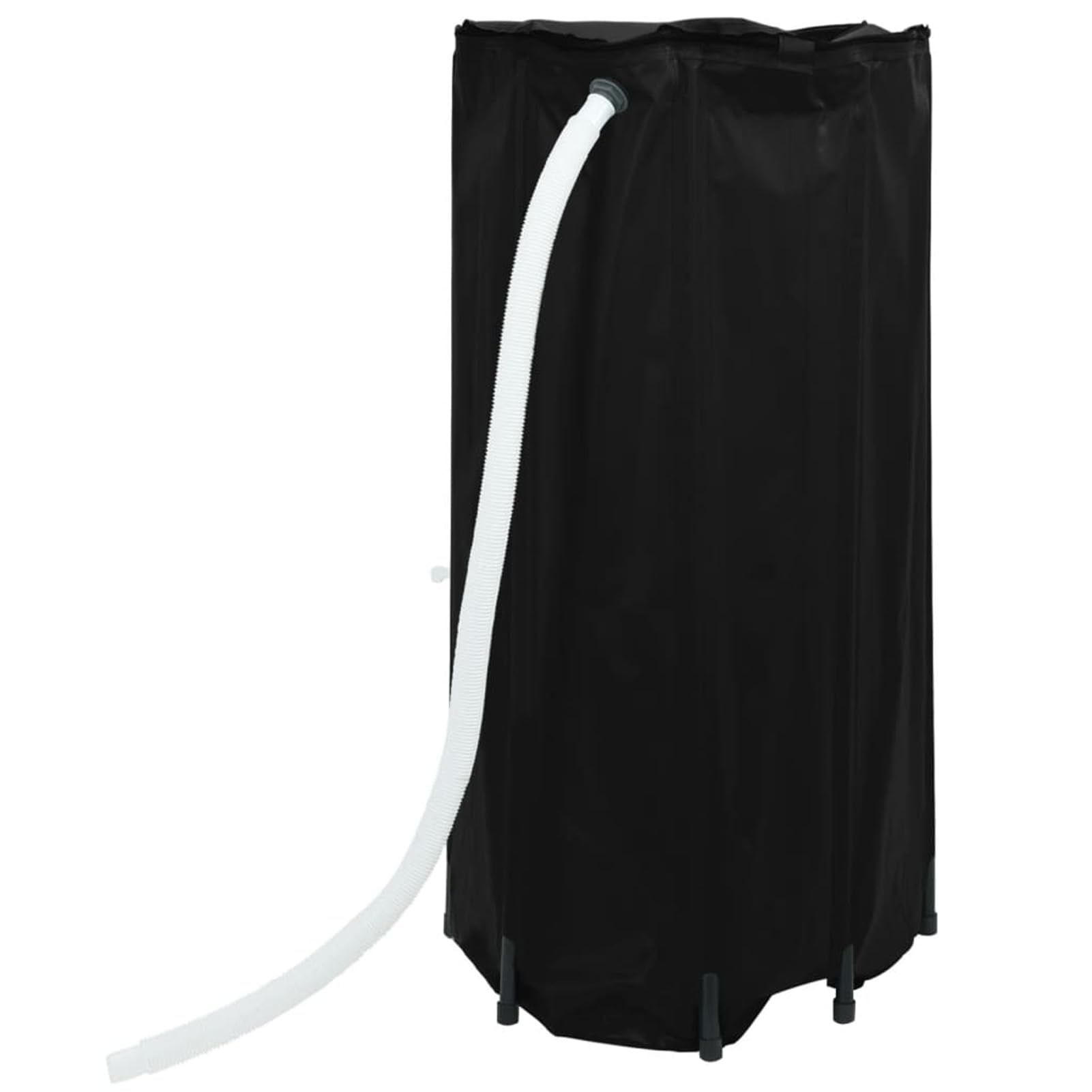 IKAYAA Deposito Agua Lluvia Plegable, Bidón con Grifo, Barril Plegable, Deposito Agua Camper, Fácil Montaje, Recolección Agua Lluvia - 100 litros Negro