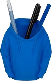 Porta-Lápis Moletom – Feito em Impressão 3D | Decoração Criativa (Azul)