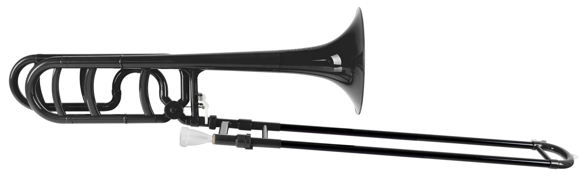 Classic Cantabile MardiBrass ABS Kunststoff Quart-Posaune - Bb/F-Stimmung - Fiberglas-Zug - 850g leicht - Bohrung: 13,9 mm - inkl. Mundstück und Gigbag - schwarz