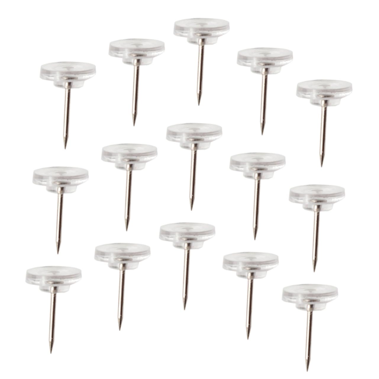 Gadpiparty 5 Ensembles Ongles en Forme D'id À Tête Plate des Murs Panneau De Liège pour Planches Panneau Perforé Punaises Pousser Punaises Claires Marquer Plastique 200 Pièces * 5